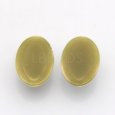 Oval Resin Imitated Opal Cabochons X-CRES-L008-M-1