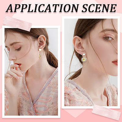 Brass Stud Earring Findings KK-BBC0028-29B-1