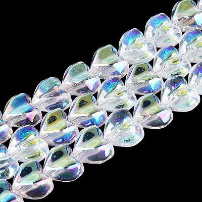 Electroplate Transparent Glass Beads Strands X1-EGLA-N056-01A-13-1