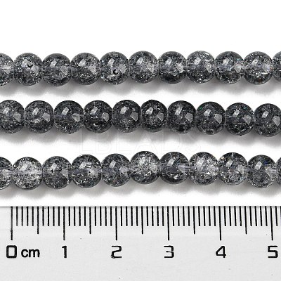 Spray Painted Crackle Glass Beads Strands DGLA-C002-6mm-02-1