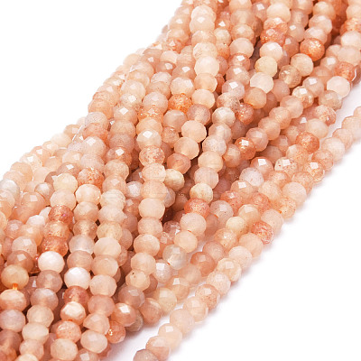 Natural Sunstone Beads Strands G-E569-H11-1