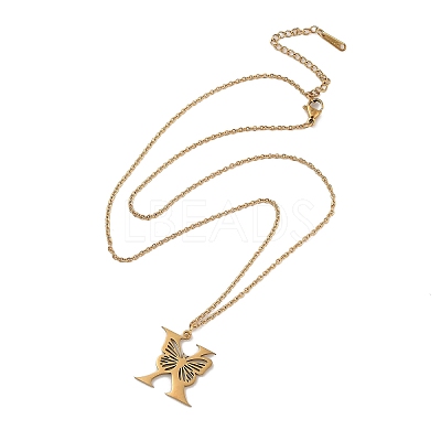PVD Vacuum Plating 201 Stainless Steel Necklaces NJEW-R267-01X-G-1