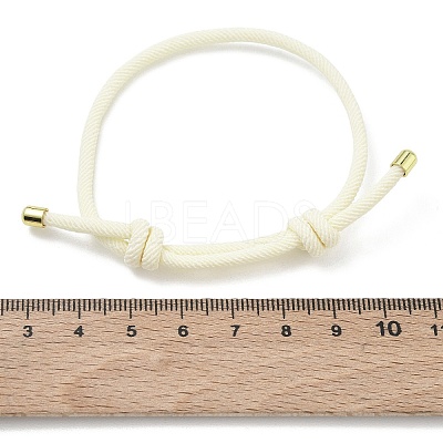 Adjustable Nylon Round Milan Cord Slider Bracelet Making FB-H001-01G-16-1