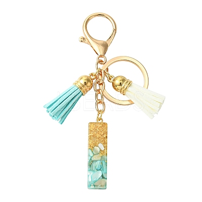 Transparent Epoxy Resin Pendant Keychains KEYC-FS00022-09-1
