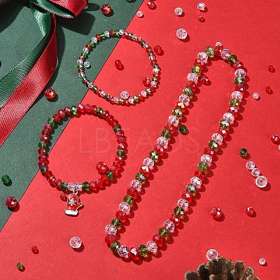 150G Christmas Themed Glass Beads GLAA-YWC0004-05-1