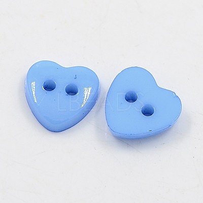 Acrylic Heart Buttons BUTT-E071-B-M-1