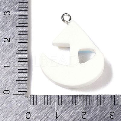 Ocean Theme Opaque Resin Pendants RESI-S403-02B-1