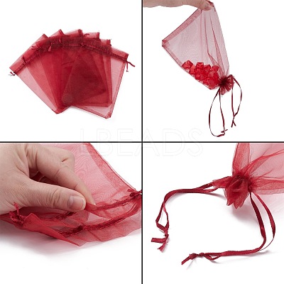 Organza Gift Bags with Drawstring OP-R016-13x18cm-03-1