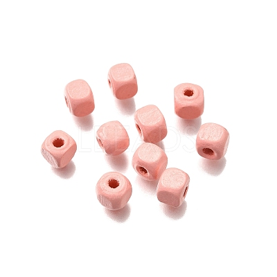 Spray Painted Wooden Beads WOOD-P021-01A-25-1