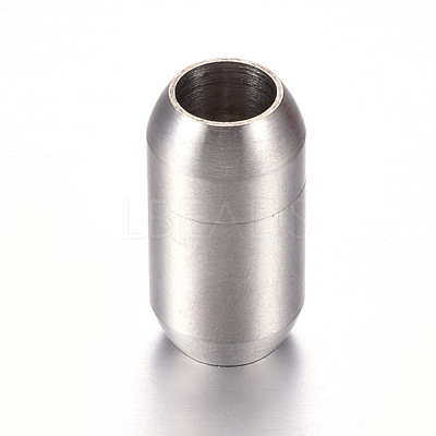 Tarnish Resistant 304 Stainless Steel Magnetic Clasps with Glue-in Ends STAS-Q164-1