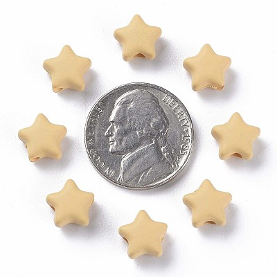 Spray Painted Acrylic Beads X-MACR-S373-45-O07-1