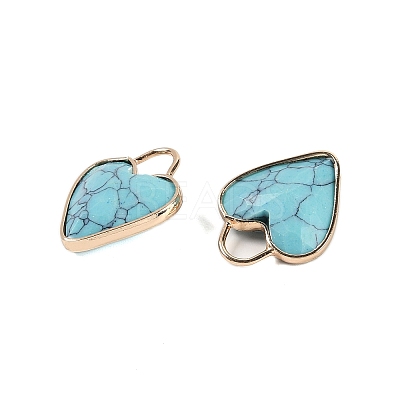 Synthetic Turquoise Faceted Pendans KK-L218-005G-02-1