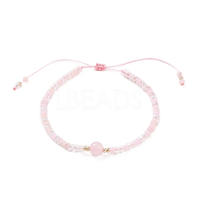 Adjustable Nylon Thread Braided Bead Bracelets BJEW-JB05658-01-1