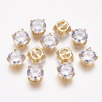 Brass Cubic Zirconia Pendants KK-P078-05-1