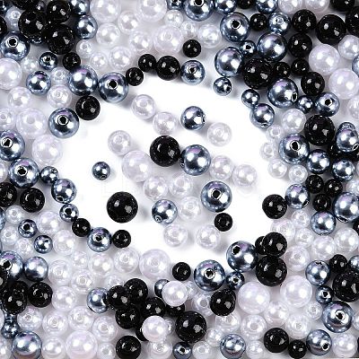 ABS Plastic Imitation Pearl Beads KY-G030-01F-1