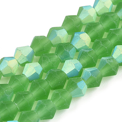 Imitate Austrian Crystal Bicone Frosted Glass Beads Strands EGLA-A039-T3mm-MB03-1