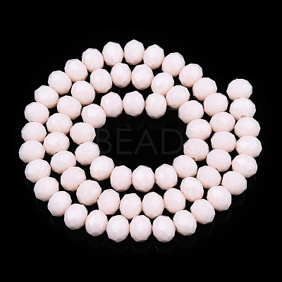 Opaque Solid Color Glass Beads Strands EGLA-A034-P6mm-D33-1
