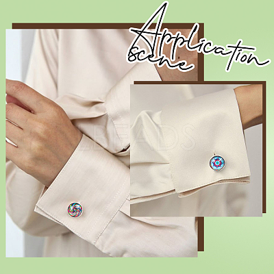 24Pcs Brass Cufflinks KK-SC0006-41-1