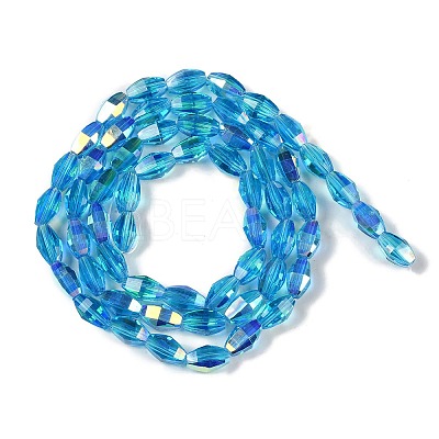 Electroplate Glass Beads Strands GLAA-Q101-03A-AB05-1