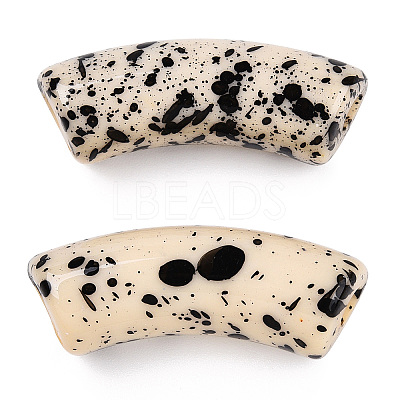 Opaque Spray Painted Acrylic Beads LS-X-MACR-S372-001F-B08-1
