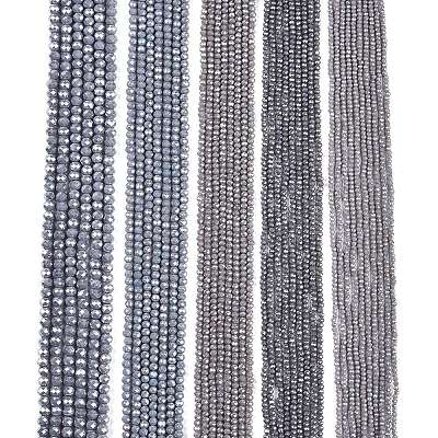 Electroplate Glass Beads Strands EGLA-A044-P1mm-A10-1