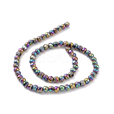 Electroplated Non-magnetic Synthetic Hematite Beads Strands G-G862-02B-1