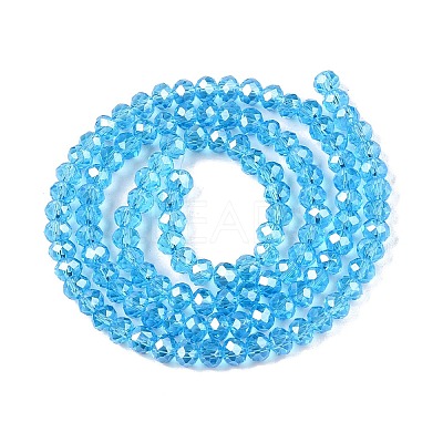 Electroplate Glass Beads Strands EGLA-A044-T4mm-A08-1