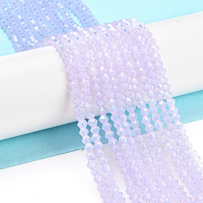 Baking Paint Transparent Glass Beads Strands DGLA-F029-J2mm-07-1