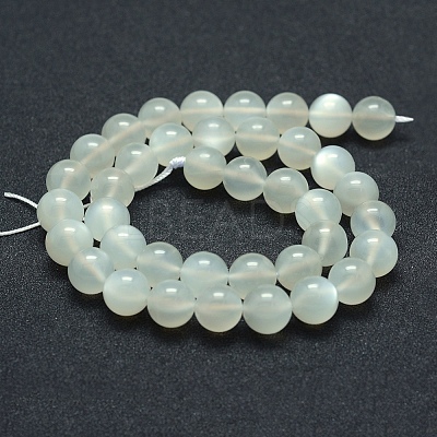 Natural White Moonstone Beads Strands G-P342-02A-6mm-A-1