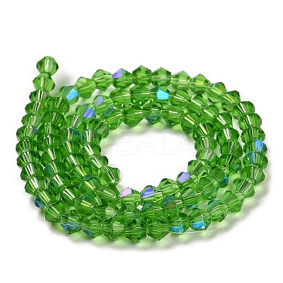 Transparent Electroplate Glass Beads Strands EGLA-A039-T3mm-L03-1
