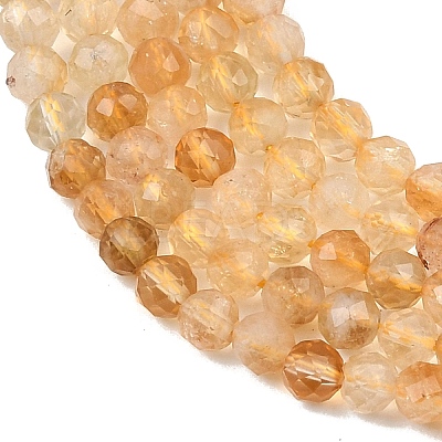 Natural Citrine(Heated) Beads Strands G-G155-B03-02A-1