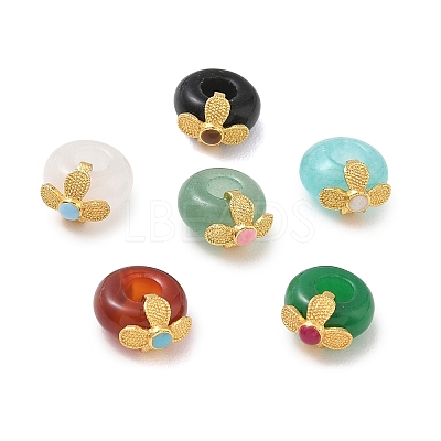 Natural Mixed Stone European Beads GG-D002-02A-G-1