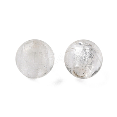 Handmade Silver Foil Glass Beads X-SLR12MM09Y-1