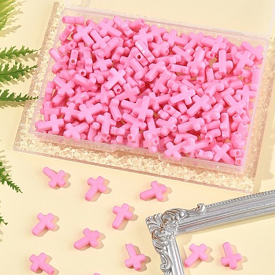 200Pcs Opaque Acrylic Beads SACR-FS0001-39B-1