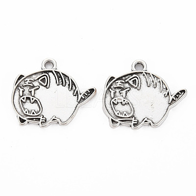 Tibetan Style Alloy Pendant Enamel Settings TIBEP-N010-023AS-RS-1