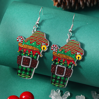 Acrylic Christmas Series Dangle Earrings ZV2317-2-1