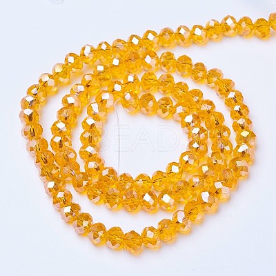 Electroplate Glass Beads Strands EGLA-A044-T4mm-B-M-1