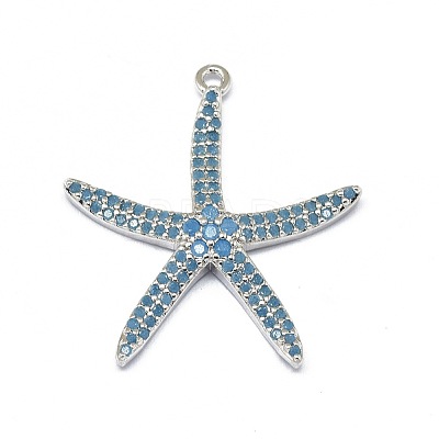 Alloy Micro Pave Cubic Zirconia Pendants PALLOY-F249-15-1