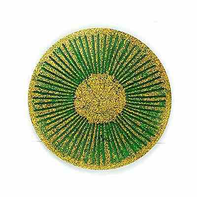 Flat Round with Stipe Pattern Cup Mat Silicone Molds DIY-M039-02-1