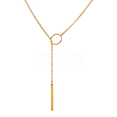 Alloy Ring & Stick Lariat Necklaces for Women WG56D22-01-1