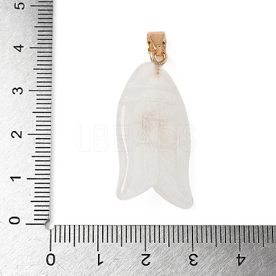 Natural Quartz Crystal & Synthetic Turquoise Carved Pendants G-Z084-01G-01-1