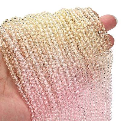 Transparent Painted Glass Beads Strands LS-DGLA-A034-T3mm-A25-1
