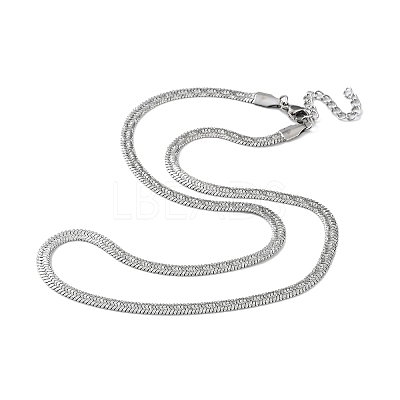 Non-Tarnish 304 Stainless Steel Herringbone Chain Necklaces NJEW-P282-02P-1