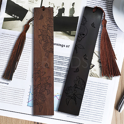 1 set Wood Bookmarks Set AJEW-CP0001-78J-1