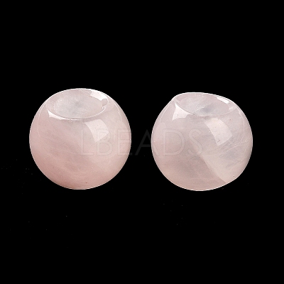 Natural Rose Quartz European Beads G-R488-01G-1
