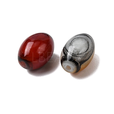 30Pcs Opaque Glass Beads X-EGLA-L047-10-1