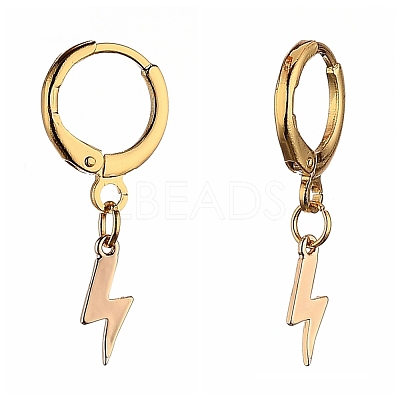 Brass Huggie Hoop Earrings X-EJEW-JE04208-03-1