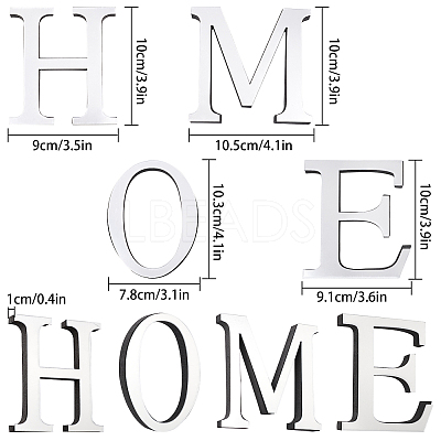 Acrylic Mirror Wall Stickers Decal DIY-CN0001-07-1