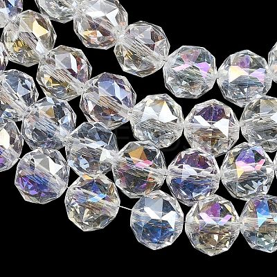 Transparent Electroplate Glass Beads Strands EGLA-N002-34C-B01-1