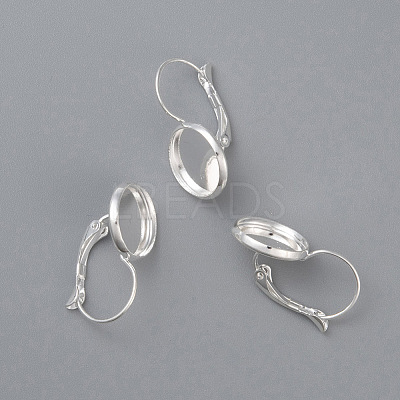 304 Stainless Steel Leverback Earring Settings LS-STAS-F191-03S-8mm-1